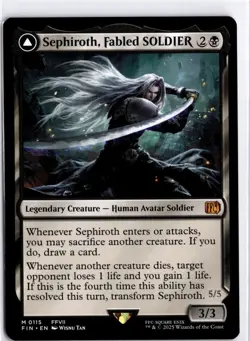 MTG Sephiroth, Fabled SOLDIER Final Fantasy Regular Mythic - Image 1