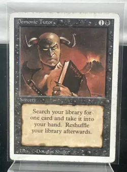 Demonic Tutor Revised MP Moderately Played MTG Magic the Gathering - Image 1