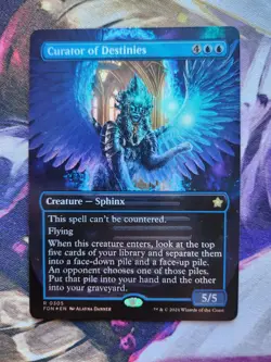 MTG Foundations - Curator Of Destinies - Borderless FOIL NM - Image 1