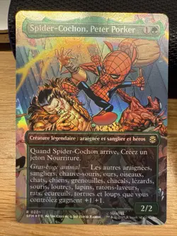 MTG SPM Borderless Scene - Spider-Ham, Peter Porker FOIL FR - NM French - Image 1
