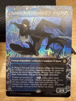 MTG SPM Borderless Web - Symbiote Spider-Man FOIL FR - NM French - Image 1