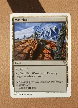MTG Wasteland (White Border) x1 NM from Mystery Booster 2 - Image 1