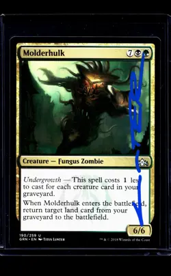 MTG Magic The Gathering Guilds of Ravnica AP Artist Proof Auto 190 Molderhulk - Image 1