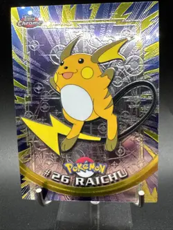Raichu #26 Pokemon Topps Chrome Series 1 - Image 3