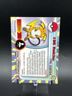 Raichu #26 Pokemon Topps Chrome Series 1 - Image 4