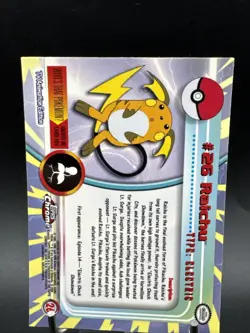 Raichu #26 Pokemon Topps Chrome Series 1 - Image 5