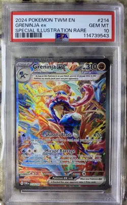 Pokemon Greninja EX Twilight Masquerade Special Illustration #214 PSA 10 - Image 1