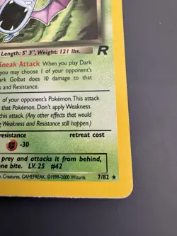 Pokemon Team Rocket 1st Edition Holo Rare 7/82 Dark Golbat BGS 9 MINT - Image 5