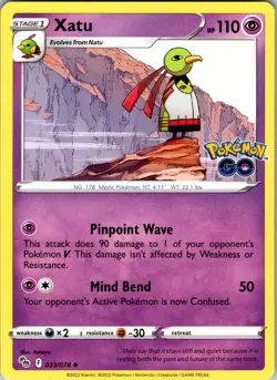 Xatu 033/078 Uncommon Regular Pokemon GO NM - Image 1