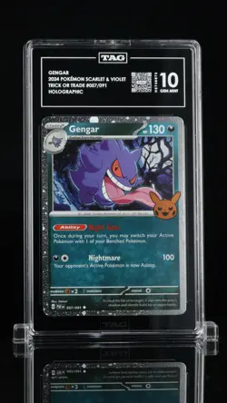 2024 POKEMON TRICK OR TRADE GENGAR #057 STAMPED TAG 10 GM - Image 1