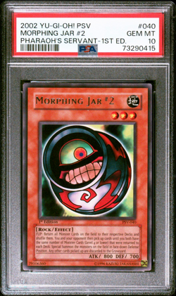 PSA 10 Morphing Jar #2 PSV-040 YuGiOh Pharoah's Servant 1st Edition Rare - Image 1