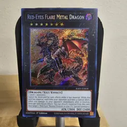 Yugioh Red-Eyes Flare Metal Dragon RA01-EN038 Secret Rare 1st Ed NM - Image 1