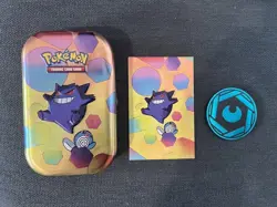 Pokemon TCG 151 Gengar Mini Tin With Art Card and Coin - Image 1