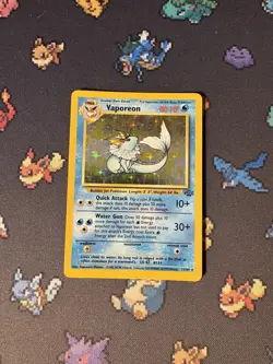 Pokemon Cards Vaporeon 12/64 Holo Rare Jungle UNLIMITED - (LP) - Image 1