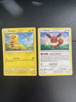 2017 Pokemon Eevee Promos Holo #101/149 Pikachu Holo 28/73 Card Lot TCG - Image 1