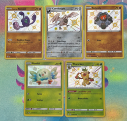 SHINY VAULT HOLO LOT - Pokemon binder bundle rare card lot - Rowlet, Corviknight - Image 1