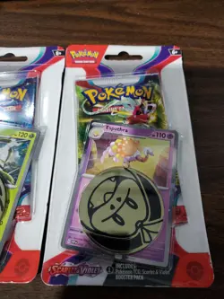 Pokemon TCG Scarlet Violet Blister Pack Spidops/Espathra Promo Card + Coin 13C5 - Image 3