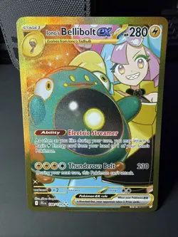 Iono's Bellibolt EX 188/159 Journey Together Hyper Rare Card Pokemon TCG - Image 1