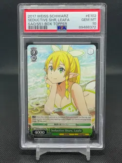 Weiss Schwarz Sword Art Online Seductive Shore Leafa PR PSA 10 Anime Card TCG - Image 1