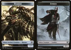 MTG Commander Legends *FOIL* Double-Sided Token Horror #010 Zombie #006 - Image 1