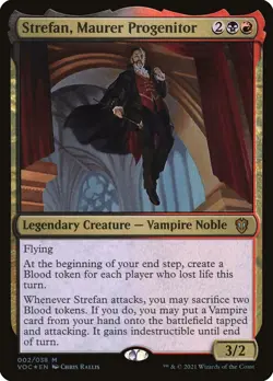 MTG Commander Crimson Vow *FOIL-ETCHED* THICK M Strefan Maurer Progenitor #002 - Image 1