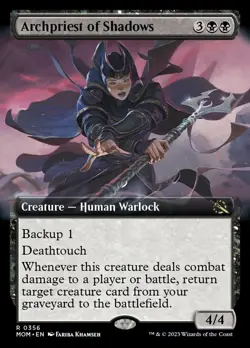 MTG March of the Machine EXTENDED ART R Archpriest of Shadows #0356 - Image 1