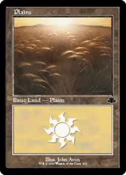 MTG Dominaria Remastered *FOIL* RETRO FRAME L Plains #402 - Image 1