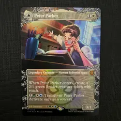 MTG Peter Parker/Amazing Spider-Man FOIL Borderless Mythic #208 NM - Image 1