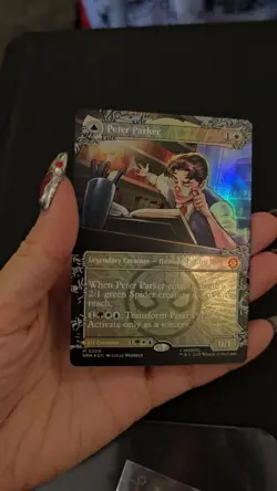 MTG Peter Parker/Amazing Spider-Man FOIL Borderless Mythic #208 NM - Image 2