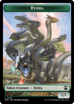 Hydra // Boar Double-Sided Token [Modern Horizons 3 Commander Tokens] Magic MTG - Image 1