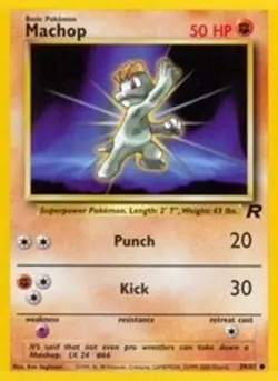 Machop (#59/82) - 1st Edition OS - Team Rocket LP Pokemon - Image 1