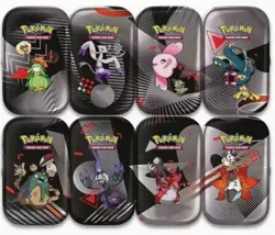 Pokemon TCG SV 10.5 Unova Mini Tin Display Box 8 Tins Sealed Set - One of Each - Image 2