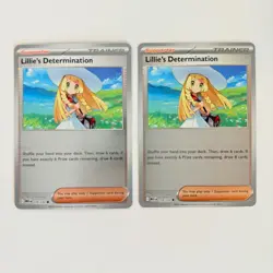 Lillie's Determination x2 (Reverse Holo) 119/132 Uncommon Pokemon Mega Evolution - Image 1