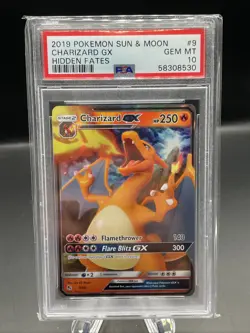 (PSA 10) Pokemon: Hidden Fates - Charizard GX #9 [Full Art] - Image 1