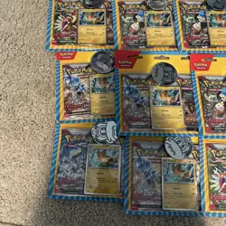 Lot of 10 Pokemon TCG Scarlet & Violet + Paldea Evolved Blister 2 Pack Pawmot - Image 3