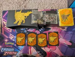 Pokemon Ultra Prism Empty ETB W/ 18 Sleeves, Dice, GX Marker, More (Read Desc) - Image 1