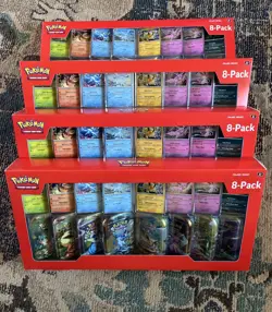Pokemon Prismatic Evolutions Mini Tins 8-Pack Sealed / Lot of 4 Costco - Image 1