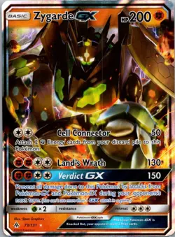 Pokemon TCG Zygarde-GX 73/131 Forbidden Light Holo NM - Image 1