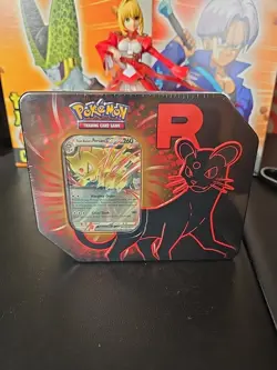 Pokemon Scarlet And Violet Destined Rivals Team Rocket Persian Tin Booster Packs - Image 2