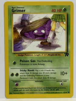 Pokemon TCG Team Rocket Grimer 57/82 Regular Common Near Mint. - Image 1