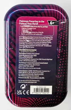 2025 Pokemon TCG Mega Evolution Tin Latios Heroes Sticker 2 Packs NEW SEALED - Image 2