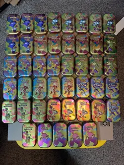 LOT OF 45 Empty Pokemon TCG Scarlet & Violet 151 Mini Tins NO PACKS - Image 1