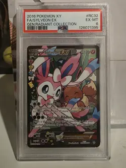 Pokemon XY Generations Sylveon EX Full Art RC32 Radiant Collection 2016 PSA 6 - Image 1