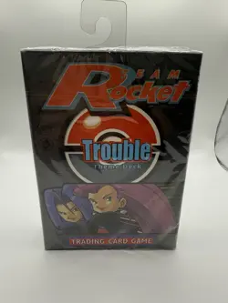 Pokemon Team Rocket Trouble Theme Deck - Factory Sealed - WOTC 2000 - Vintage 742818061803 - Image 1