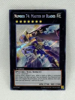 Yugioh! Number 74: Master Of Blades - NUMH-EN032 - 1st Edition - Secret Rare NM - Image 1
