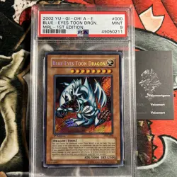 PSA 9 Yugioh MRL-000 Blue-Eyes Toon Dragon 1st Edition Secret Rare Asian English - Image 2