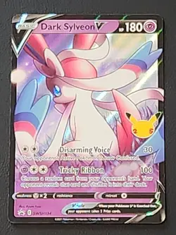 Dark Sylveon v SWSH134 2021 25th Anniversary Celebrations Promo Card NM - Image 1