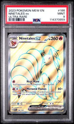 Ninetales ex - 186/165 - Pokemon 151 Full Art Ultra Rare Card - PSA10 - Image 1