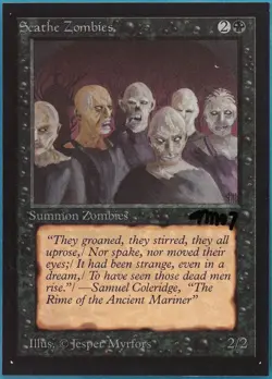 Scathe Zombies Collectors' Edition NM Black Common SIGNED CARD (402810) ABUGames - Image 1