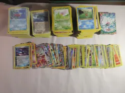 Large Lot of Damaged Pokemon Cards with Pikachu, Holos, Vintage, Etc. - Image 1